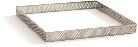 DECORA COD. 0064053 CARRÉ À PÂTISSIERS PERFORÉ EN ACIER INOX 20 X 20 X 3,5 H CM