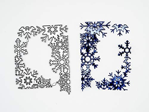 Stanzenshop Stanzschablone Ecke aus Schneekristallen, Weihnachten, Dies Christmas, Winter, Schneeflocke, Weihnachtsstanzen, Stamping Schablone Weihnachten