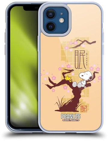 Head Case Designs Licenciado Oficialmente Peanuts Dormilón Snoopy Oriental Carcasa de Gel de Silicona Compatible con Apple iPhone 12 / iPhone 12 Pro