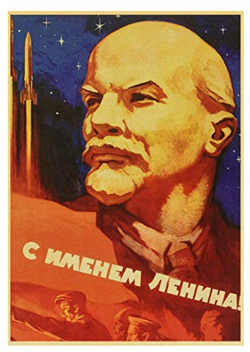 RUIYANMQ Leinwand Bild Vintage Russische Propaganda Poster Das Weltraumrennen Retro USSR CCCP Poster Und Drucke Wandkunst Home Room Decor Vx766Zt 40X60Cm Rahmenlos