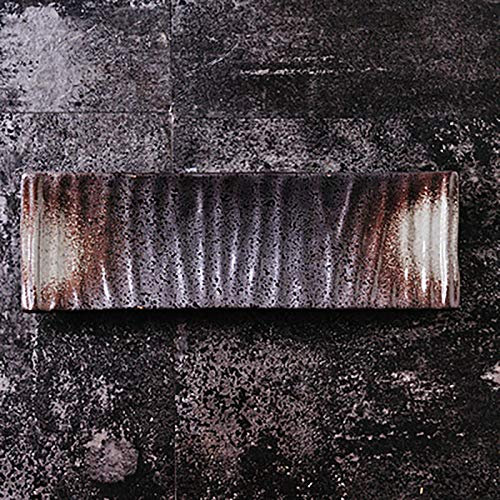 PlatCuisson longue assiette à sushi plat de restaurant assiette rectangulaire en céramique personnalité créative rétro-2
