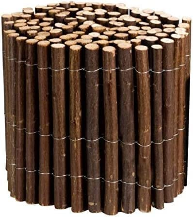 Garden Mile Bordure en bois de saule - Facile à installer - 2 m - Résistante aux intempéries - Clôture extérieure pour jardin, terrasse et allées (30 cm x 200 cm)