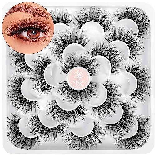 DYSILK 6D 10 Paia Ciglia Finte Fatte a Mano Kit Extension Ciglia Volume Coglia Finte Ciglia Riutilizzabile (Senza Colla) | 009