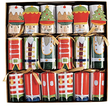 Caspari March of the Nutcrackers Christmas Crackers 6 x 12 inch crackers