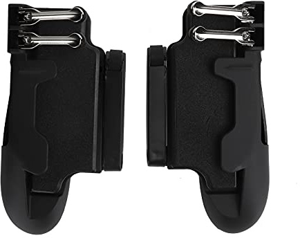 1 Pair Universal Tablet Gamepad 6 Fingers Game Handle Controller 90 Degrees Rotated Joystick Holder Accessory with Stand Bracket for 5.5in Tablets Phones