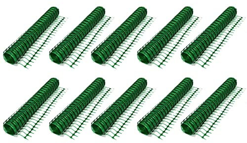 10 Rollen mit je 1 m x 30 m Absperrzaun Kunststoff GRÜN, Bauzaun Sicherheitszaun Zaun Netz Gitter (10 Rollen je 30 m, Grün)