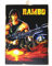 KUSTOM ART Bild im Vintage-Stil, Serie Famosi Sylvester Ferse Rambo Druck auf Holz, 18 x 25 cm.