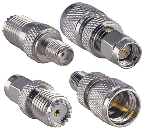 Kit adattatore antenna SMA a mini UHF 4 tipi SMA a mini UHF maschio femmina PL259 SO239 adattatore cavo coassiale per radio amatoriali cittadini banda radio wireless Marine VHF Antenna RF cavo