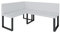 Eckbank Akiko Metal - Eckbankgruppe für Ihrem Esszimmer, Küche modern, Sitzecke, Essecke. Perfekt für Küche, Büro und Rezeption. Solide und Starke Verarbeitung. (Soft 17, 142x196cm Links)