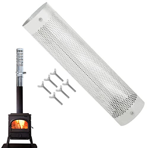 Richolyn Ofenrohr-Funkenfänger-Schornsteinverlängerung Für 4,72 Zoll/12cm Ofenrohr-Regenkappe, Edelstah Zelt Ofenrohr Regenkappe Rohr Kit Einzelne Wand, Camping Herd Zubehör