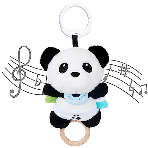 COTTONBEBE Spieluhr Baby Einschlafhilfe, Plüschtier Spielzeug mit weiche Wiegenlied für 0+ Monaten Mädchen Junge, Perfektes Baby Geschenk (Panda)