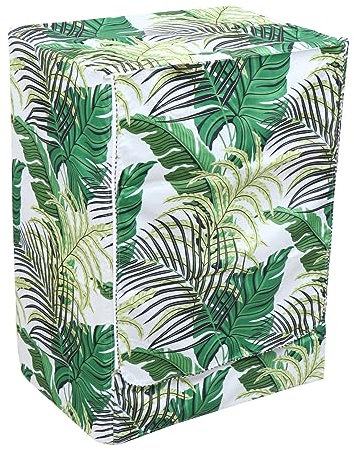 HONMEET Funda protectora para lavadora con revestimiento mejorado resistente al polvo y a los rayos UV para lavadoras de tambor de carga frontal, elegante diseño tropical
