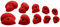 Ocun Holds Set 5 Jugs Klettergriffe, red