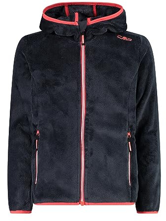 CMP - Kid G-Jacke mit fester Kapuze, Titan-Rot Fluo, 104