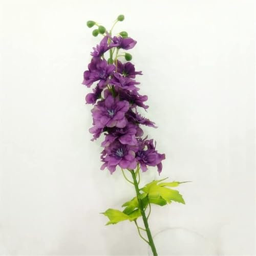 HXSCOO Eine gefälschte Rittersporn-Simulations-Rittersporn-Seiden-Veilchen-Blumen-Hyazinthe-Pflanze for Hochzeits-Mittelstücke, dekorative Blumen (Color : Lila)