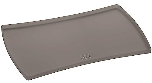 HUNTER Napfunterlage Selection, zum Bodenschutz, lebensmittelgeeignetes Silikon, erhöhter Rand, flexibel & formstabil, rutschemmend, pflegeleicht, Farbe: Taupe, Größe: S