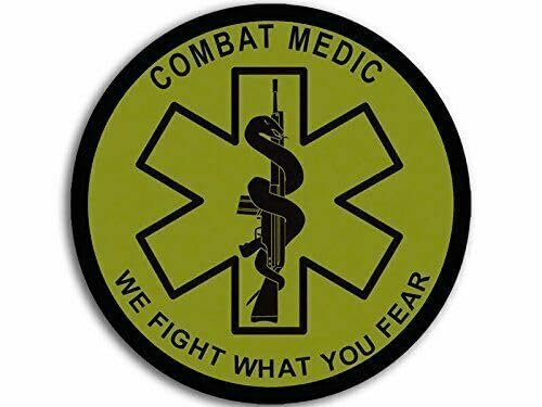 WildeBabsKLBT 11cm Hochwertiger Auto-Aufkleber Sticker Decal Autoaufkleber Aufkleber-Folie Wetterfest Combat Medic We Fight What You Fear Od F1807