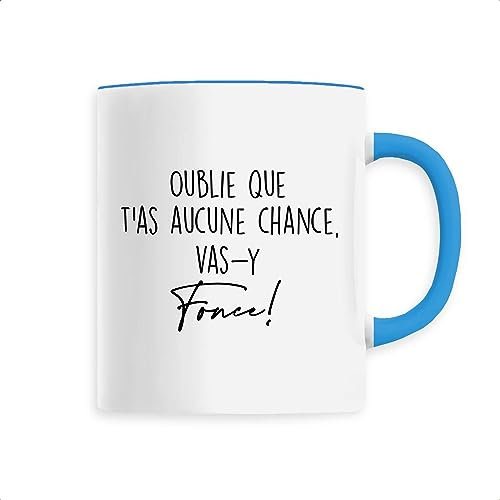 Mug Jean-Claude Dusse: Vas-y fonce! - Imprimé en France - Tasse originale en céramique - Cadeau Anniversaire Film et Série Humour original rigolo (Bleu)