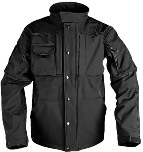 ZMIN Herren Wasserdichte Hosen Fleece Angeln Wandern Camping Klettern Armee Taktische Militär Jacken Hosen Winter Herbst Black 20 Jacket XL