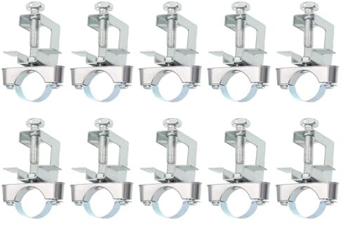 QUARKZMAN 10 Stück Rohrschelle mit Trägerklemme für 1 (25mm) Rohrhalterung Kabelhalter für I-Träger, Rohr, Kabel