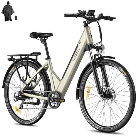 Fafrees E Bike, 27,5 Zoll Elektrofahrrad für Herren Bis 25 km/h mit 36V 14.5AH Abnehmbarem Akku 250W Motor, Citybike Mountainbike mit Shimano 7S Gängen App Steuerung, F28 Pro Titanium Gold