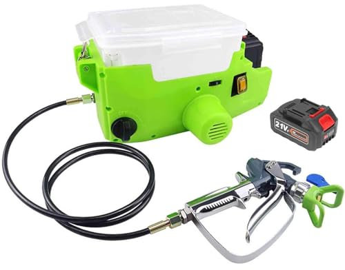 Spruzzatore Di Vernice Airless Portatile A Zaino, Pistola A Spruzzo Per Pareti Senza Fili Ad Alta Pressione Da 15 Mpa, Spruzzatore Di Vernice Per Pareti Da 1,1 L/Min, 6 Velocità Di Marcia,2batteries
