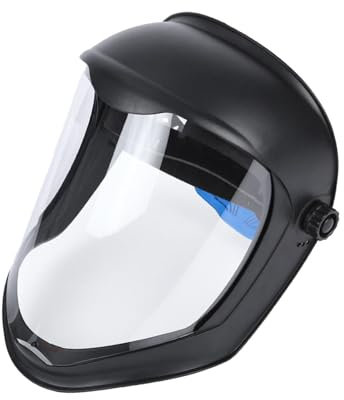 Sharplace Anti-Beschlag-Gesichtsschutz, Sicherheitsmaske, ergonomisch, wiederverwendbar, waschbar, Spritzschutz, transparentes Visier für Erwachsene, langlebig