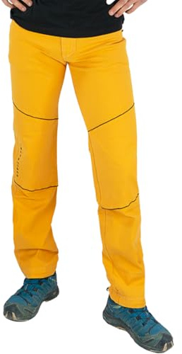 Pantalón Trekking Hombre – Pantalón Escalada Elástico y Resistente – Pantalón para senderismo – Cintura Ajustable, Rodillas Reforzadas y Bajos Regulables – Comodidad, Estilo para Montaña (XL, GEZANIA)