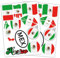 Finest Folia 2er Set DIN A4 Länderaufkleber Fahne Aufkleber Länderfahne Flagge für Auto Motorrad Sticker Länderflagge selbstklebend wetterfest R217 (39 Mexiko)