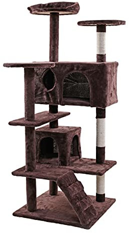 ESTEXO XL Kratzbaum Katzenbaum 130 cm Katzenkratzbaum Coco Kletterbaum Katzen Spielbaum Braun