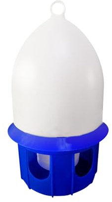 ＡＷＨＡＯ Wasserspender für Tauben, Tränkespender, Wassertränke für Vögel, Taubentränke für Wellensittiche, 6L blau