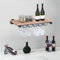 Loobiiny Holz Wandregal Weinregal Palette beflammt Holz Flaschenhalter Holz Weinregal Weinglas Aufhänger Glattes Holz Home Bar