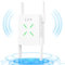 WLAN Verstärker 1200Mbit/s WiFi Repeater - Dualband 5GHz & 2.4GHz Mit Ethernet Port, 4 Antennen, Abdeckung Bis Zu 200m² Und 45 Geräte, Internet Verstärker Router/AP Modus
