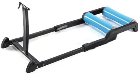 MVTEK Rullo allenamento ROLL&RIDE. Trainer stand magnetico. Rullo per allenamento bici in casa in acciaio. Training stand ruote 24/29. Portata max 120kg. Ancoraggio tramite forcella Quick Release.