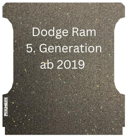 PIQUP PICKUPMATTE – Antirutschmatte für 6mm Dodge Ram 1500, 5. Gen., ab 2019, 5.7ft – 6 mm – passgenauer Ladeflächenschutz