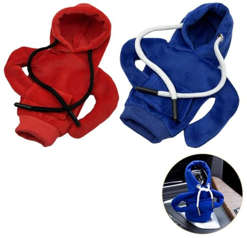 2 Stück Schaltknauf Hoodie Auto Schalthebel Abdeckung Universal Auto-Schalthebelabdeckung Schalthebel Hoodie Lustige Hoodies für Schaltknauf Mini Schaltknauf Überzug für Auto Innenraum Dekoration