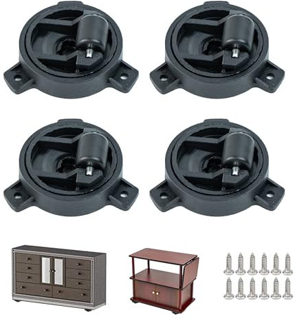 Kugelrollen für Möbel, 4 Stück Möbelrollen Klein Bockrollen Universal Leise Lenkrollen für Möbel mit Schrauben und Selbstklebendes Roller für Bodenschubladen Werkzeugkisten Kabinett Küchenutensilien