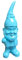 Aspinaworld Gartenfigur Gartenzwerg mit Stinkefinger 17 cm blau, Figur für den Garten, wetterfeste Deko