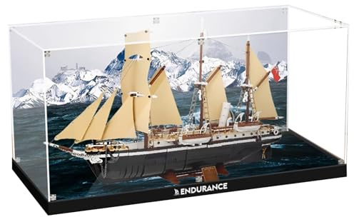 NNIESSD Acryl Vitrine für Lego 10335 Endurance Expedition Schiffsmodell, staubdicht, transparent, Aufbewahrungsbox