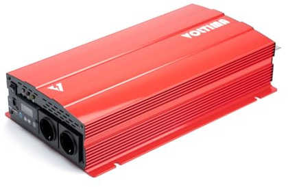 Voltima VSI252 12V 2500 Watt mit Display, Wechselrichter, Spannungswandler, 12v auf 230v, Reiner Sinus - LiFePO4, Blei-, Gel oder AGM-Batterie kompatibel - Power Inverter für Auto, Wohnmobil & Solar