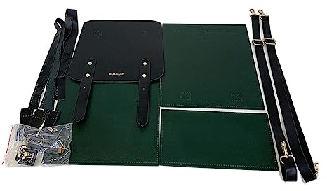 LVCHAO DIY Leder Tasche Machen Kit Große Kapazität PU Material Set DIY handgemachte Handytasche Handtasche Rucksack DIY-Taschenset Mit NäHset(Material set-03)