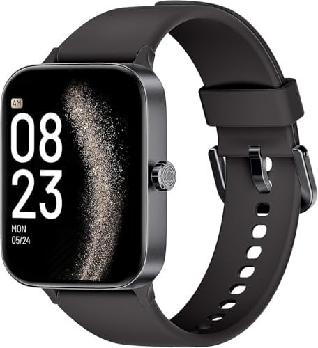 KIUVKAS Smartwatch Uomo Donna, 1.95 Full Touch Screen Smartwatch con Effettua/Risposta Chiamate, Fitness Tracker con Pressione Sanguigna e Monitor Sonno, 140+ Sport Step Counter per Android iOS