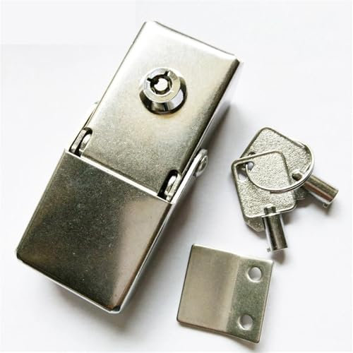 Edelstahl-Rohr-Haspe-Schlüsselschloss for Lichtbox, Airbox, Fenster, Auto, Bus, LKW, elektronischer Schrank, JA11, 1 Stück