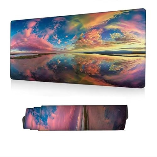Mouse Mat Landscape Gaming Mouse Pad 800x300x3mm,Desk Mat Sky (1) Mousepad,Stitched Edges Gaming Mat,Desk Matt Waterproof Smooth Cloth Surface,Improved Precision and Speed,Office Accessories S1-955