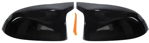 Motoforti Paar Links Rechts Seite Ansicht Spiegel Abdeckung Kappen Ersatz für BMW X5 F15 X6 F16 X3 F25 LCI X4 F26 2014-2018 Tür Flügel Spiegel Kappe Glanz Schwarz