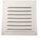 Rejilla cuadrada de rejilla de ventilación de metal de aluminio con malla de nailon para abertura de conducto de techo de pared (165 x 165 mm)