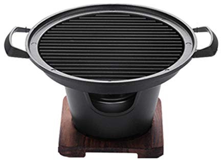 PNAJFUEL Barbecue Grill Mini Réchaud À Alcool de Style Japonais Barbecue Sans Fumée Pour La Maison Assiette À Rôtir Outils Pour La Viande/17.8Cm