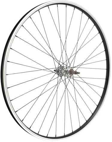 28 Zoll Fahrrad Hinterrad Aluminiumfelge 36 Speichen Hochflansch Nabe für Trekking/Citybike