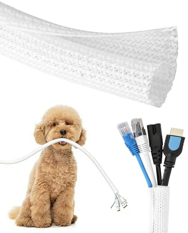 Funda de Cable 13mm 2m, Organizador Protector Ajustable para PC, TV y Auto