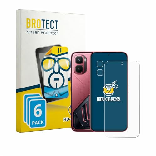 BROTECT 6 Stück Schutzfolie für Infinix GT 50 Pro (Display+Kamera) Displayschutz Folie Made in Germany, Ultra-Klar